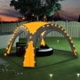 Carpa de fiesta con LED 4 paredes laterales verde 3,6x3,6x2,3 m de vidaXL, Carpas y cenadores - Ref: Foro24-92238, Precio: 14...