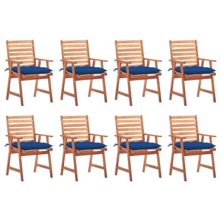 Garden dining chairs and cushions 8 units solid acacia wood by , Garden chairs - Ref: Foro24-3078399, Price: 546,01 €, Discou...