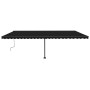 Toldo retráctil manual con luz LED gris antracita 600x300 cm de , Toldos - Ref: Foro24-3069804, Precio: 714,35 €, Descuento: %