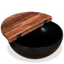 Set of 2 black recycled wood bowl-shaped coffee tables by , Coffee table - Ref: Foro24-245257, Price: 121,17 €, Discount: %