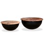 Set of 2 black recycled wood bowl-shaped coffee tables by , Coffee table - Ref: Foro24-245257, Price: 121,17 €, Discount: %