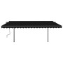 Toldo retráctil manual con postes gris antracita 5x3,5 m de , Toldos - Ref: Foro24-3070259, Precio: 660,47 €, Descuento: %