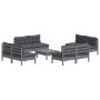 Garden furniture 9 pieces with anthracite pine wood cushions by , Garden sets - Ref: Foro24-3096048, Price: 810,52 €, Discoun...