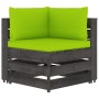 8-piece garden furniture with gray impregnated wood cushions by vidaXL, Garden sets - Ref: Foro24-3068395, Price: 795,99 €, D...