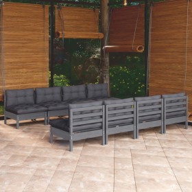 Garden furniture set 9 pieces and cushions solid pine wood by , Garden sets - Ref: Foro24-3096144, Price: 811,26 €, Discount: %