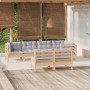 Garden furniture set 7 pieces and cushions solid pine wood by , Garden sets - Ref: Foro24-3096441, Price: 552,35 €, Discount: %