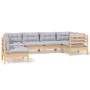 Garden furniture set 6 pieces and pine wood cushions by , Garden sets - Ref: Foro24-3096417, Price: 493,84 €, Discount: %