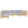 Garden furniture set 6 pieces and pine wood cushions by , Garden sets - Ref: Foro24-3096417, Price: 493,84 €, Discount: %