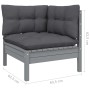 Garden furniture 11 pieces and gray pine wood cushions by , Garden sets - Ref: Foro24-3097045, Price: 967,30 €, Discount: %