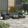 6-piece garden furniture set and black synthetic rattan cushions by vidaXL, Garden sets - Ref: Foro24-46754, Price: 614,10 €,...