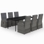 7-piece garden dining set with gray cushions by , Garden sets - Ref: Foro24-3099477, Price: 1,00 €, Discount: %