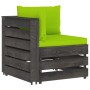 8-piece garden furniture with gray impregnated wood cushions by vidaXL, Garden sets - Ref: Foro24-3068395, Price: 795,99 €, D...