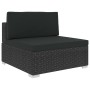 Set muebles de jardín 6 piezas y cojines ratán sintético negro de vidaXL, Conjuntos de jardín - Ref: Foro24-46754, Precio: 61...