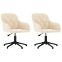 Swivel dining chairs 2 pcs cream velvet by , dining chairs - Ref: Foro24-3103386, Price: 174,70 €, Discount: %