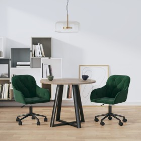 Swivel dining chairs 2 units dark green velvet by , dining chairs - Ref: Foro24-3103423, Price: 184,99 €, Discount: %