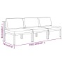 3-Sitzer-Gartensofa mit anthrazitgrauen Aluminiumkissen von , Gartensets - Ref: Foro24-3107783, Preis: 494,01 €, Rabatt: %