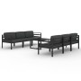 Garden furniture set 7 pieces and anthracite gray aluminum cushions by , Garden sets - Ref: Foro24-3107805, Price: 907,65 €, ...