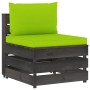 8-piece garden furniture with gray impregnated wood cushions by vidaXL, Garden sets - Ref: Foro24-3068395, Price: 795,99 €, D...