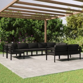 Garden furniture set 9 pieces and anthracite gray aluminum cushions by , Garden sets - Ref: Foro24-3107818, Price: 1,00 €, Di...