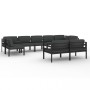 Garden furniture set 9 pieces and anthracite gray aluminum cushions by , Garden sets - Ref: Foro24-3107818, Price: 1,00 €, Di...