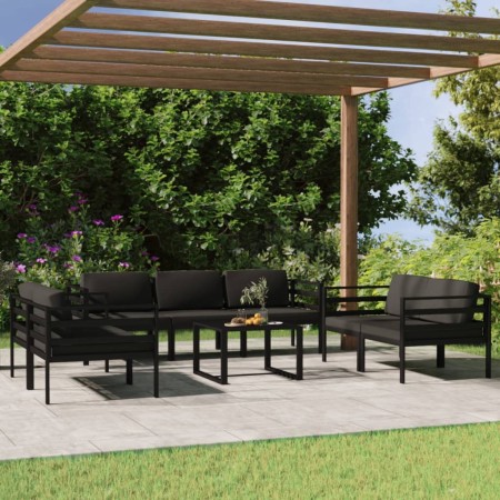 Garden furniture set 8 pieces and anthracite gray aluminum cushions by , Garden sets - Ref: Foro24-3107797, Price: 1,00 €, Di...