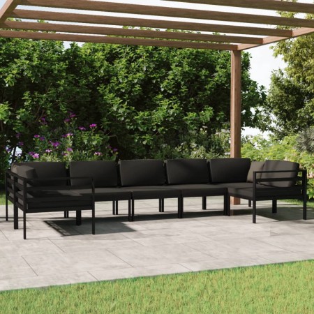 Garden furniture set 7 pieces and anthracite gray aluminum cushions by , Garden sets - Ref: Foro24-3107813, Price: 1,00 €, Di...