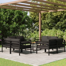 Garden furniture set 9 pieces and anthracite gray aluminum cushions by , Garden sets - Ref: Foro24-3107830, Price: 1,00 €, Di...