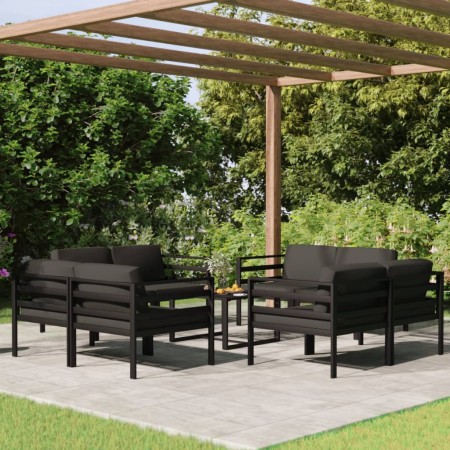 Garden furniture set 9 pieces and anthracite gray aluminum cushions by , Garden sets - Ref: Foro24-3107830, Price: 1,00 €, Di...