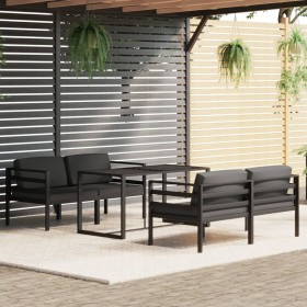 Garden furniture set 5 pieces and anthracite gray aluminum cushions by , Garden sets - Ref: Foro24-3115924, Price: 641,88 €, ...