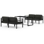 Set muebles de jardín 5 pzas y cojines aluminio gris antracita de , Conjuntos de jardín - Ref: Foro24-3115924, Precio: 642,01...