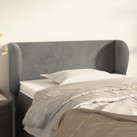 Cabecero de terciopelo gris claro 103x23x78/88 cm de , Cabeceros y pies de cama - Ref: Foro24-3116906, Precio: 48,99 €, Descu...