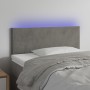 Light gray velvet headboard with LED 100x5x78/88 cm by , Headboards and footboards - Ref: Foro24-3121374, Price: 45,33 €, Dis...