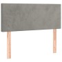 Light gray velvet headboard with LED 100x5x78/88 cm by , Headboards and footboards - Ref: Foro24-3121374, Price: 45,33 €, Dis...