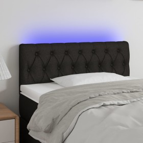 Cabecero con LED de tela negro 100x7x78/88 cm de , Cabeceros y pies de cama - Ref: Foro24-3121940, Precio: 61,50 €, Descuento: %