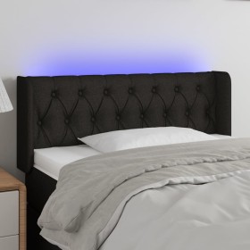 Kopfteil aus schwarzem Stoff mit LED 103x16x78/88 cm von , Kopf- und Fußteile - Ref: Foro24-3123564, Preis: 65,99 €, Rabatt: %