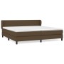 Box spring bed with dark brown fabric mattress 200x200 cm by , Beds and slatted bases - Ref: Foro24-3126112, Price: 586,81 €,...