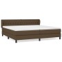 Cama box spring con colchón tela marrón oscuro 200x200 cm de , Camas y somieres - Ref: Foro24-3126512, Precio: 606,23 €, Desc...