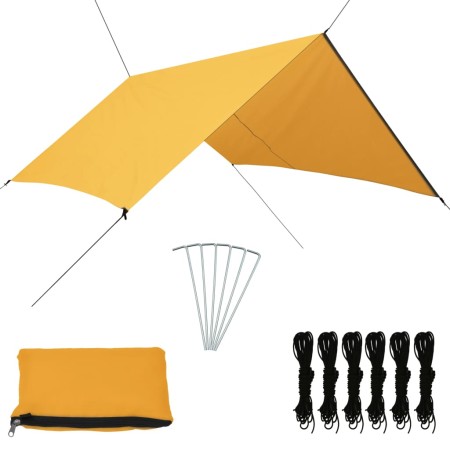 Yellow outdoor tarpaulin 3x2.85 m by vidaXL, Umbrellas - Ref: Foro24-92241, Price: 29,99 €, Discount: %