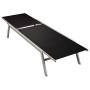 Black steel and textilene sun lounger by vidaXL, Loungers - Ref: Foro24-48011, Price: 102,58 €, Discount: %