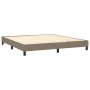 Boxspringbett mit Matratze und LED-Leuchten taupegrauer Stoff 160x200 cm von , Betten und Lattenroste - Ref: Foro24-3133089, ...