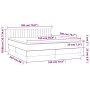 Boxspringbett-Matratze und LED-Leuchten, cremefarbener Stoff, 180 x 200 cm von , Betten und Lattenroste - Ref: Foro24-3133338...