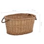 Firewood basket with carrying handles natural willow 58x42x29cm by vidaXL, Firewood bags and holders - Ref: Foro24-286982, Pr...