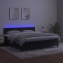 Box spring bed with mattress and LED dark green velvet 180x200cm by , Beds and slatted bases - Ref: Foro24-3134300, Price: 53...