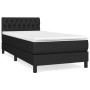 Box spring bed with black fabric mattress 100x200 cm by , Beds and slatted bases - Ref: Foro24-3140275, Price: 326,40 €, Disc...