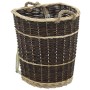 Firewood basket with transport straps natural willow 44.5x37x50cm by vidaXL, Firewood bags and holders - Ref: Foro24-286973, ...