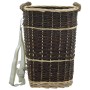 Firewood basket with transport straps natural willow 44.5x37x50cm by vidaXL, Firewood bags and holders - Ref: Foro24-286973, ...