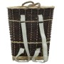 Firewood basket with transport straps natural willow 44.5x37x50cm by vidaXL, Firewood bags and holders - Ref: Foro24-286973, ...