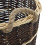 Firewood basket with transport straps natural willow 44.5x37x50cm by vidaXL, Firewood bags and holders - Ref: Foro24-286973, ...