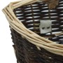 Firewood basket with transport straps natural willow 44.5x37x50cm by vidaXL, Firewood bags and holders - Ref: Foro24-286973, ...