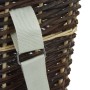 Firewood basket with transport straps natural willow 44.5x37x50cm by vidaXL, Firewood bags and holders - Ref: Foro24-286973, ...